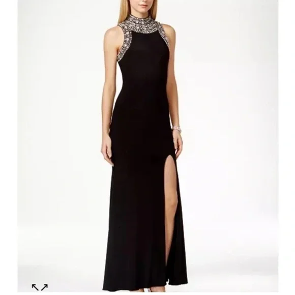 betsy and adam beaded dress Strapless Black Prom Gown: Betsy & Adam A26893 Black/Black / 0